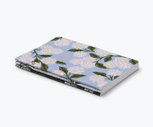 Load image into Gallery viewer, Rifle Paper Stitched Notebook blue with white flowers

