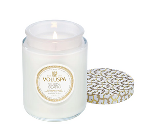 Voluspa Suede Blanc Large Jar Candle - 18oz