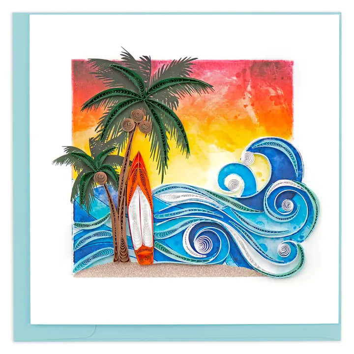 Surfing Paradise Quilling Card