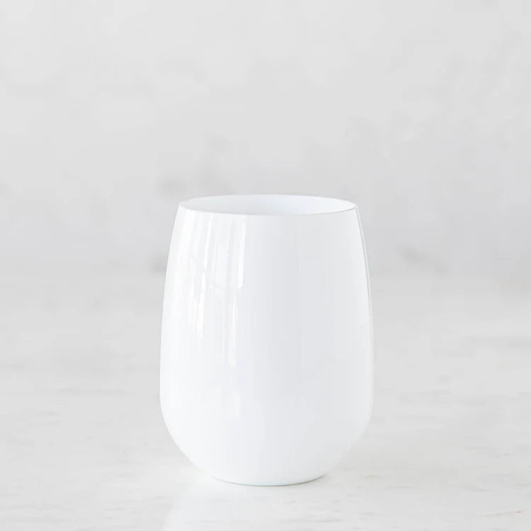 Hester & Cook Symglass - Opaque Stemless Wine - White