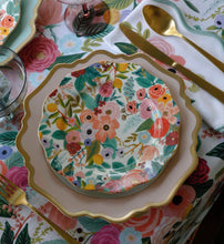 Load image into Gallery viewer, Garden Party Porcelain Dessert Plate Set on a table
