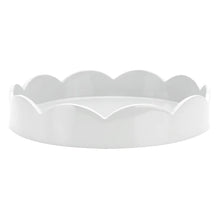Load image into Gallery viewer, White Round Scalloped Edge Tray - Small
