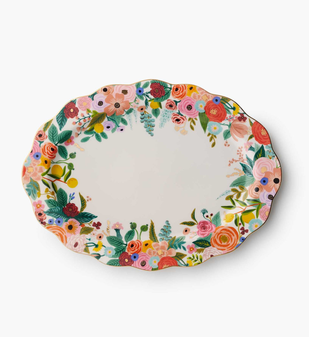 Rifle Paper Garden Party Large Porcelain Serving Platter