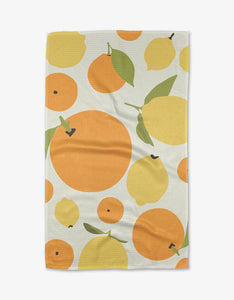 Sunny Lemons and Oranges Tea Towel