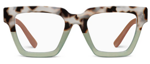 Take A Bow Reading Glasses - Chai Tortoise/Green