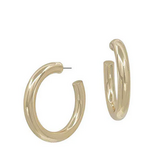Load image into Gallery viewer, Thick Metal Hoop Earrings
