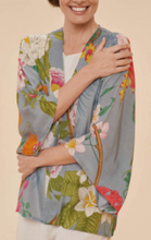 Load image into Gallery viewer, Tropical Flora and Fauna in Lavender Kimono Jacket
