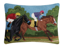 Load image into Gallery viewer, Two Racing Horses Hook Pillow
