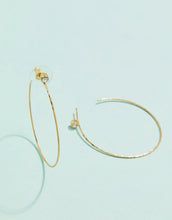 Load image into Gallery viewer, Spartina 449 Ultrathin Hoop Earrings Crystal 45mm
