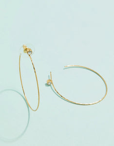 Spartina 449 Ultrathin Hoop Earrings Crystal 45mm