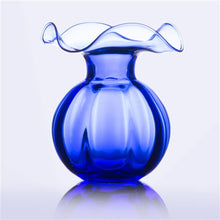Load image into Gallery viewer, Vietri Cobalt Hibiscus Glass Bud Vase
