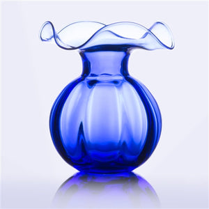 Vietri Cobalt Hibiscus Glass Bud Vase