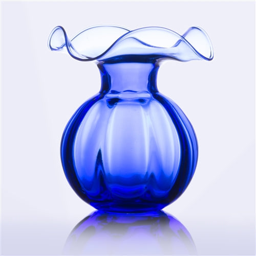 Vietri Cobalt Hibiscus Glass Bud Vase
