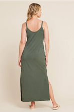 Load image into Gallery viewer, V-Neck Slip Dress - Moss
