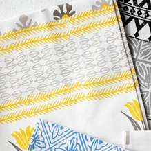 Load image into Gallery viewer, Vietri Bohemian Linens Gray/Yellow Napkins - Set of 4- FINAL SALE
