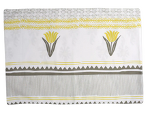 Load image into Gallery viewer, Vietri Bohemian Linens Gray/Yellow Reversible Placemats - Set of 4- FINAL SALE
