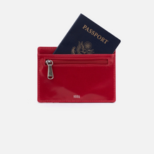 Load image into Gallery viewer, HOBO Euro Slide Card Case in Polished Leather - Claret

