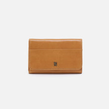 Load image into Gallery viewer, HOBO Jill Trifold Wallet Polished Leather Natural
