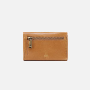 HOBO Jill Trifold Wallet Polished Leather Natural