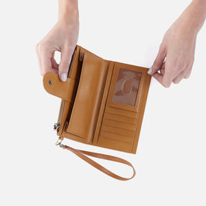 HOBO Kali Phone Wallet Polished Leather - Natural - FINAL SALE