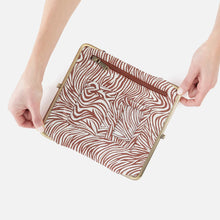 Load image into Gallery viewer, HOBO Lauren Clutch-Wallet Printed Leather Ginger Zebra
