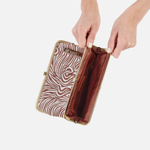 Load image into Gallery viewer, HOBO Lauren Clutch-Wallet Printed Leather Ginger Zebra

