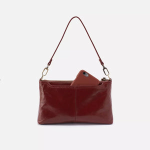 HOBO Darcy Crossbody in Polished Leather - Henna