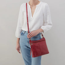 Load image into Gallery viewer, HOBO Cambel Crossbody Polished Leather - Cranberry
