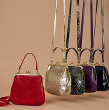 Load image into Gallery viewer, Alba Crossbody in Metallic Leather - Gilded Marble
