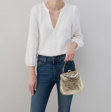 Load image into Gallery viewer, Alba Crossbody in Metallic Leather - Gilded Marble
