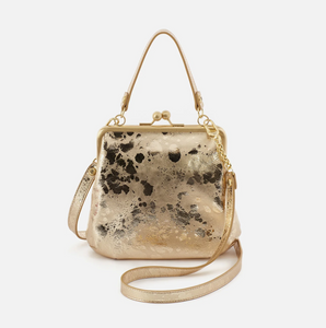 Alba Crossbody in Metallic Leather - Gilded Marble