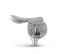 Load image into Gallery viewer, Vagabond House English Saddle Napkin Ring side view showing stirrup 
