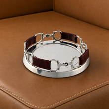 Load image into Gallery viewer, Vagabond House Equestrian Horse Bit Leather Wine Coaster
