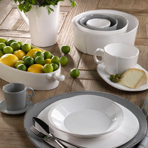 Vietri Lastra American Dinner Plate - Gray