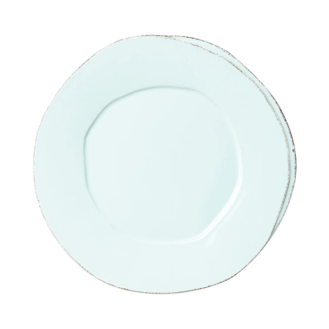 Vietri Lastra European Dinner Plate - Aqua