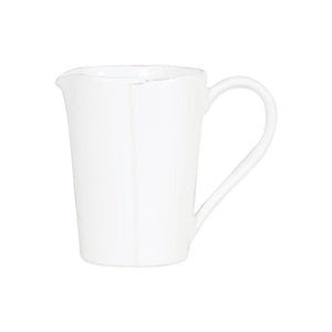 Vietri Lastra Pitcher - White