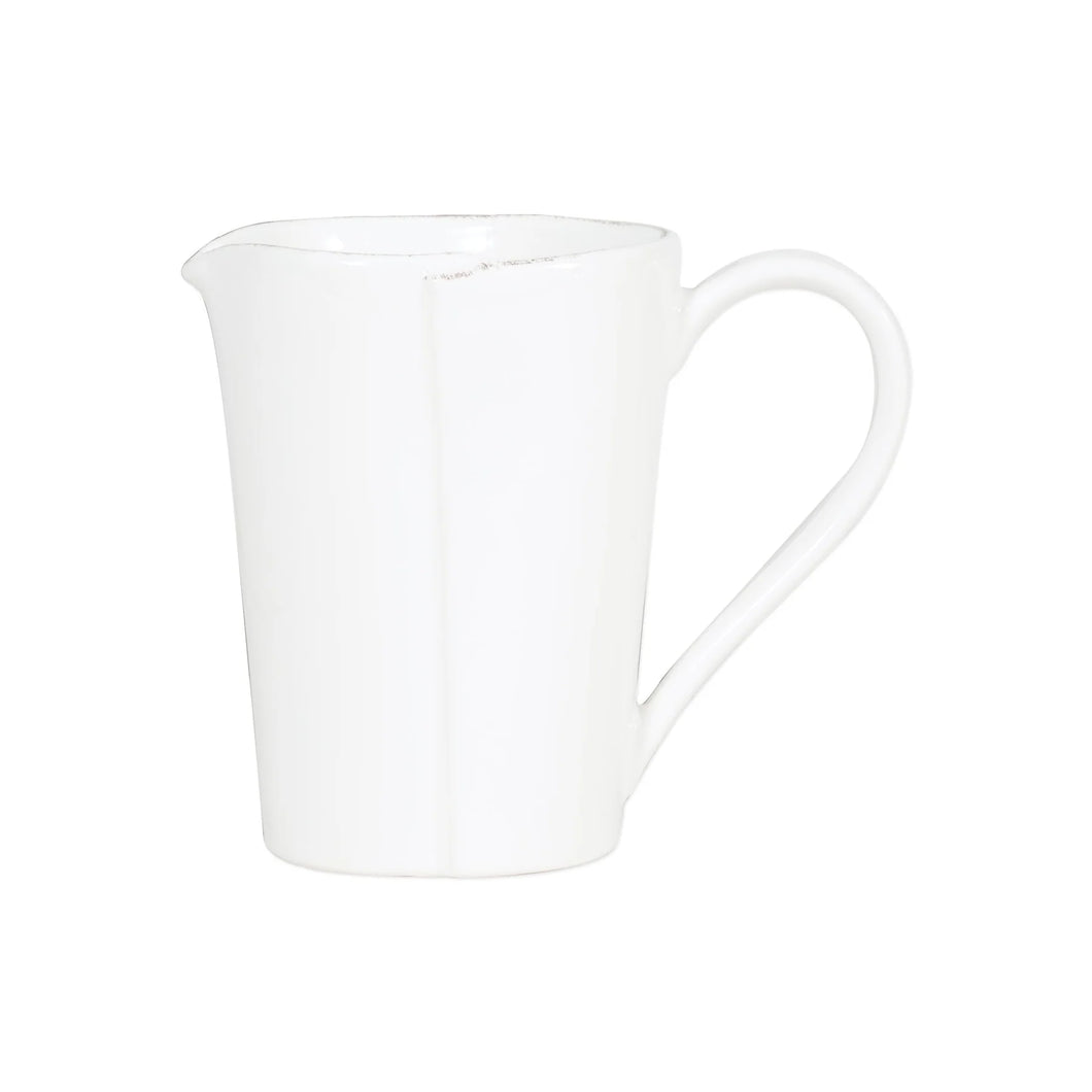 Vietri Lastra Pitcher - White