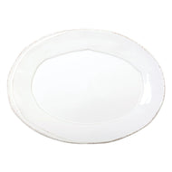 Vietri Lastra Small Oval Platter - White