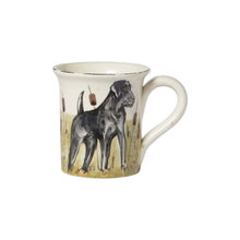 Load image into Gallery viewer, Vietri Wildlife Mug - Black Hunting Dog
