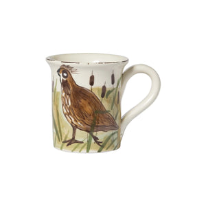 Vietri Wildlife Mug painted with a quail