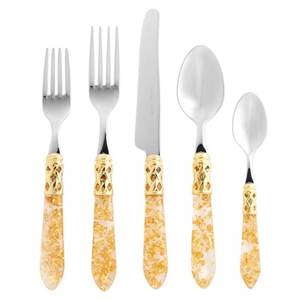 Vietri Aladdin 5pc Place Setting - Gold Fleck