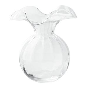 Vietri Clear Hibiscus Glass Medium Fluted Vase