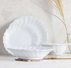 Vietri Incanto Stone 4 piece Place Setting - White