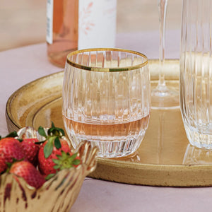 Vietri Natalia Gold Double Old Fashioned