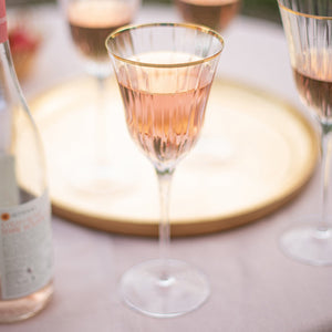 Vietri Natalia Gold Water Glass