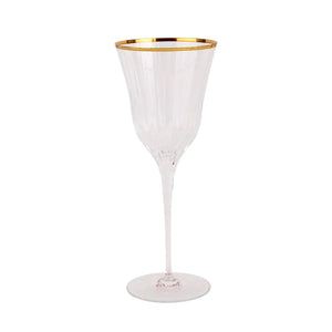 Vietri Natalia Gold Wine Glass