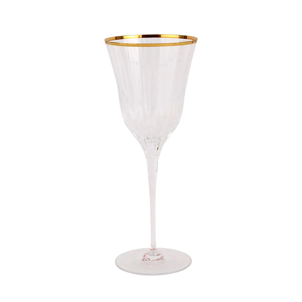 Vietri Natalia Gold Wine Glass