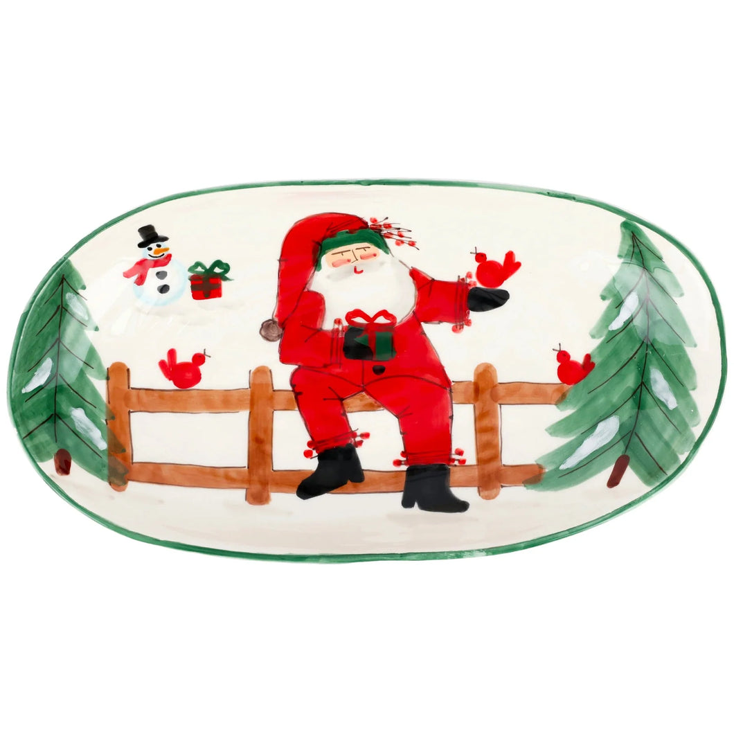 Vietri Old St. Nick Shallow Oval Bowl