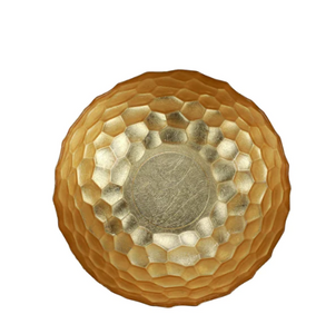 Vietri Rufolo Glass Gold Honeycomb Large Bowl