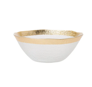 Vietri Rufolo Glass Gold Organic Small Bowl